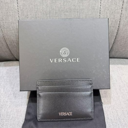 💎Han's house精品服飾💎 VERSACE 凡賽斯 女神頭 頂級黑牌 卡夾-4