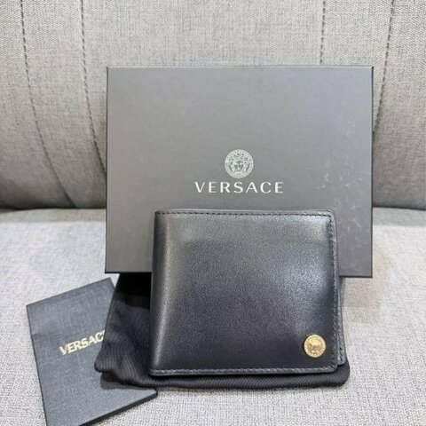 💎Han's house精品服飾💎VERSACE 凡賽斯 女神頭 頂級黑牌 短夾 零錢袋