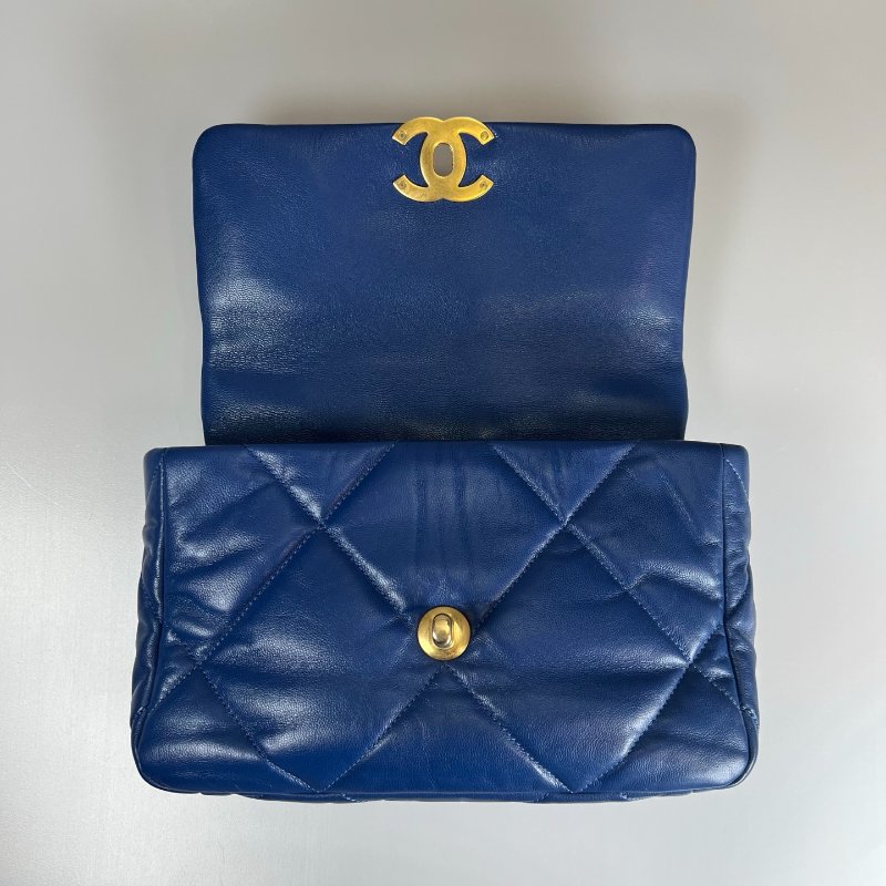 CHANEL 19包 小號 藍羊皮 AS1160/保卡款29開-5