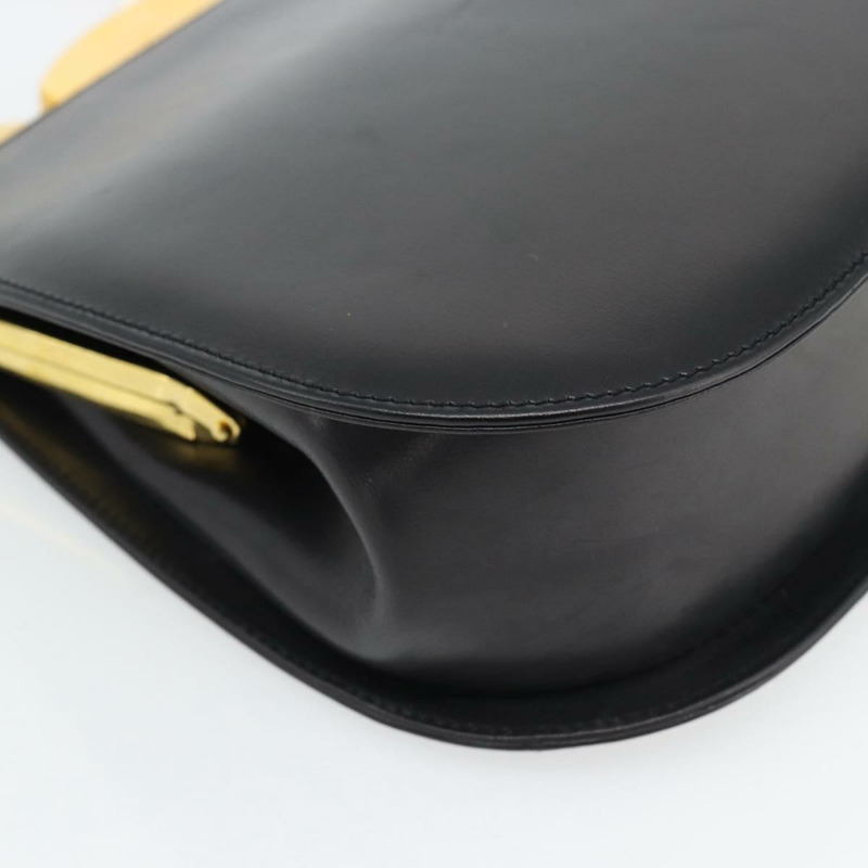 【日本直送】Salvatore Ferragamo Gancini 手提包 皮革 2way 黑色 金色 Auth 182803A-13
