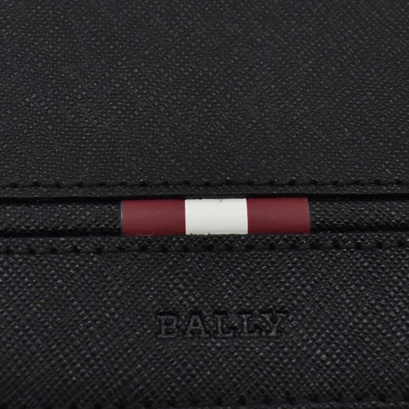 【門市全新現貨】BALLY 防刮牛皮經典條紋零錢袋短夾皮夾(附原廠紙)-2