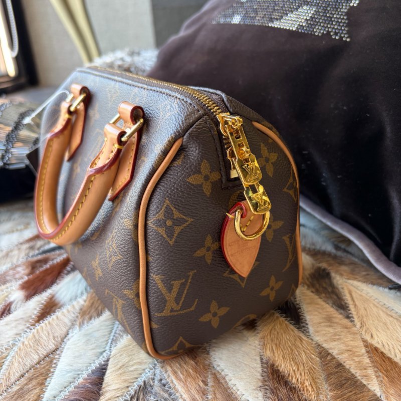 LV SPEEDY20 粉背帶 晶片款-6