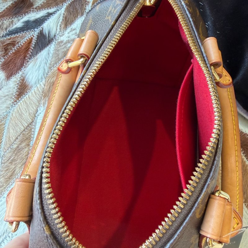 LV SPEEDY20 粉背帶 晶片款-8