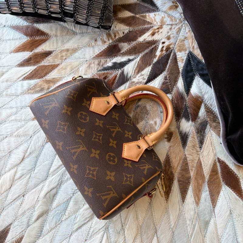 LV SPEEDY20 粉背帶 晶片款-0
