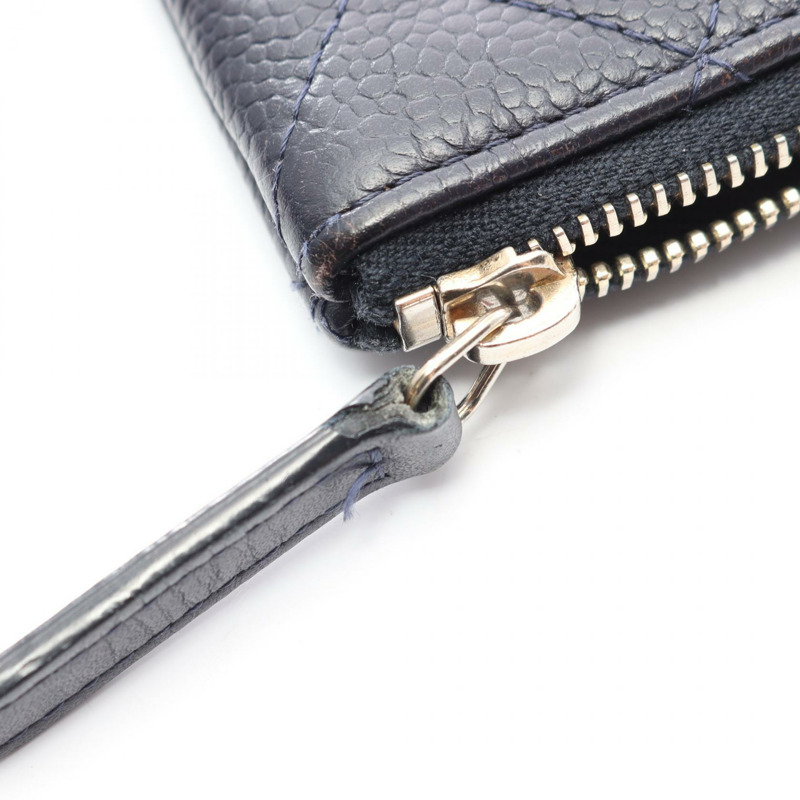 香奈兒 Matelasse 商務手拿包,小牛皮,海軍藍,二手,金五金-9