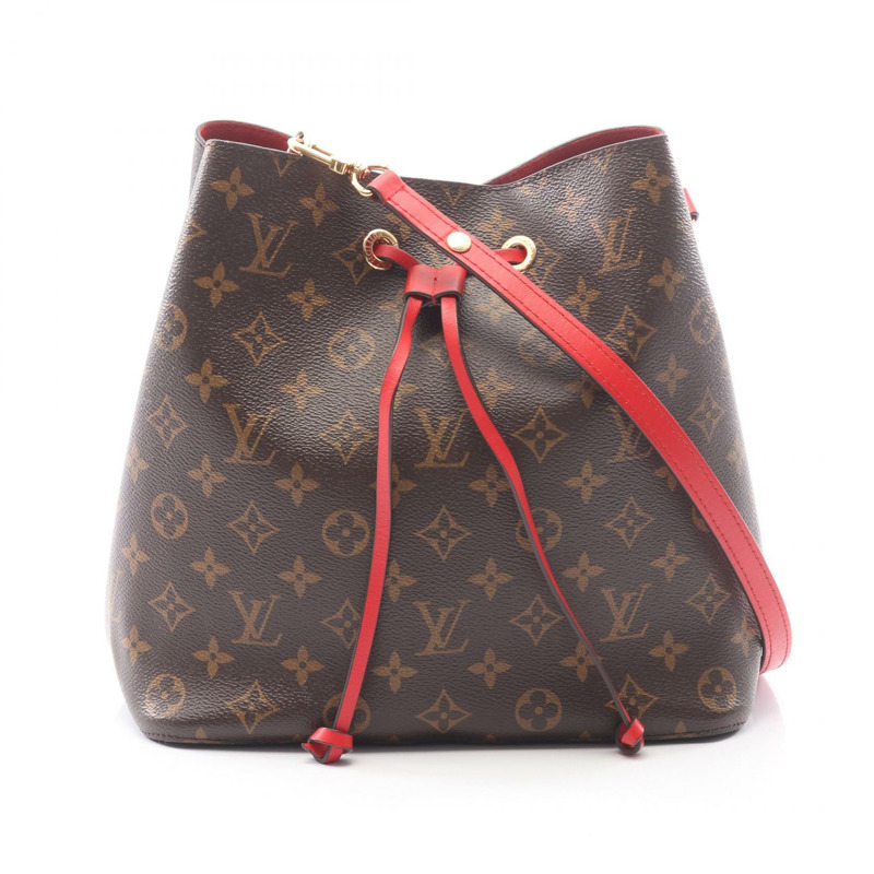 路易威登 Neonoe 斜背包 M44021 Monogram 皮革 Coquelicot-0