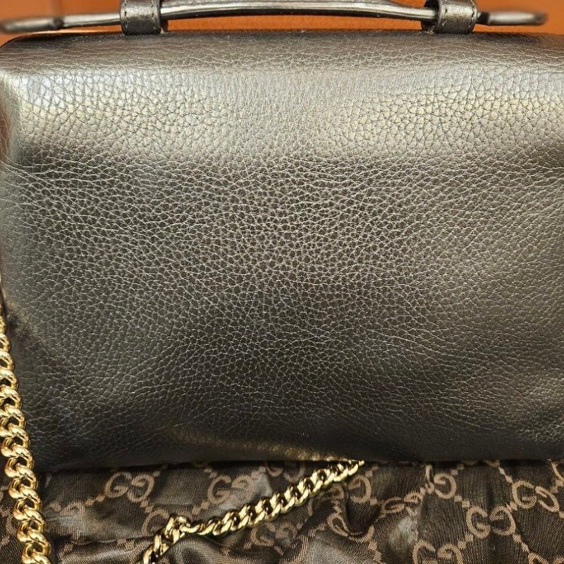 正品Gucci 經典荔枝牛皮肩背手提斜背包-3