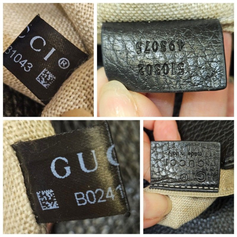 正品Gucci 經典荔枝牛皮肩背手提斜背包-7