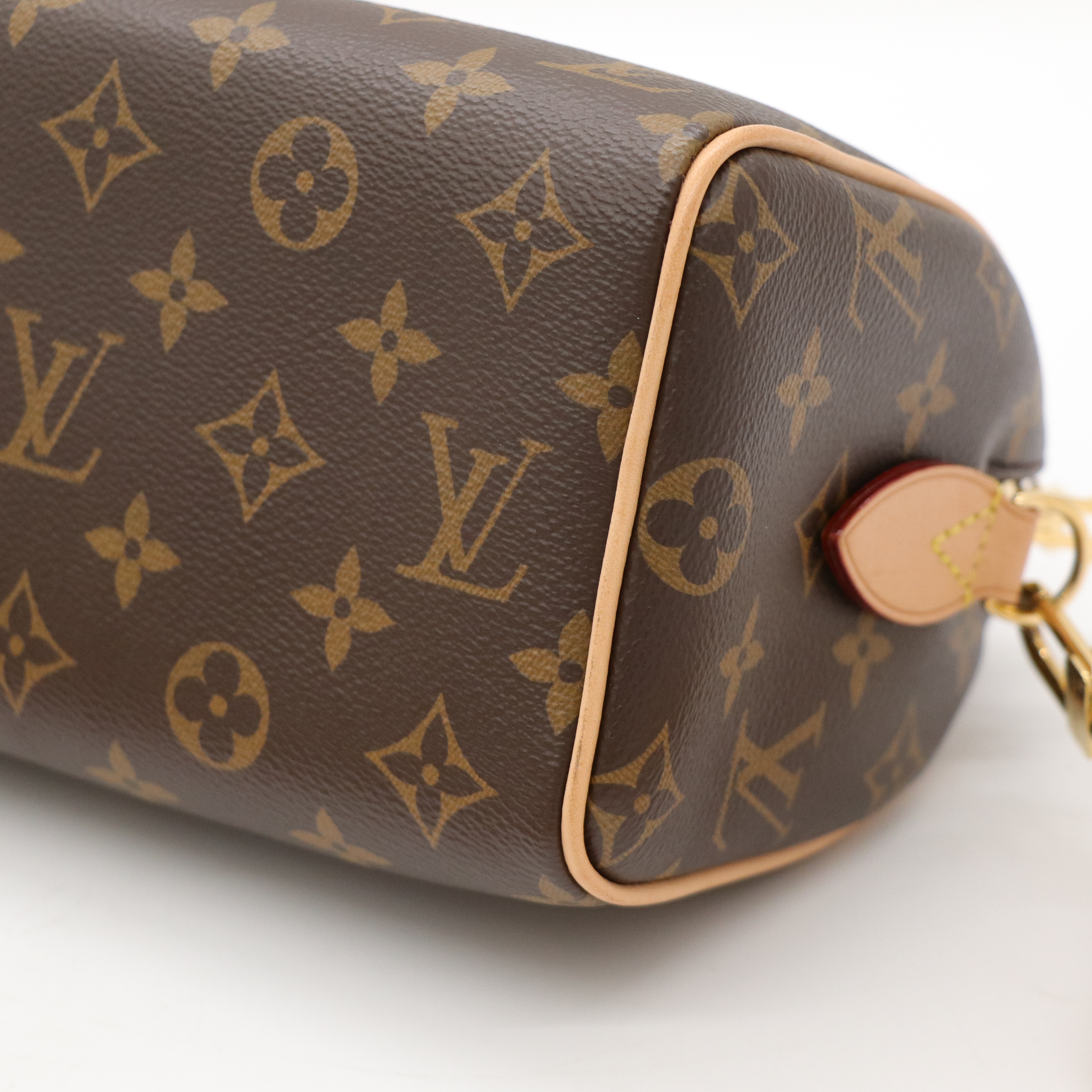 Louis Vuitton 路易威登 Speedy 20 緹花背帶 經典老花 棕色 塗層帆布 肩背包 手提包-15