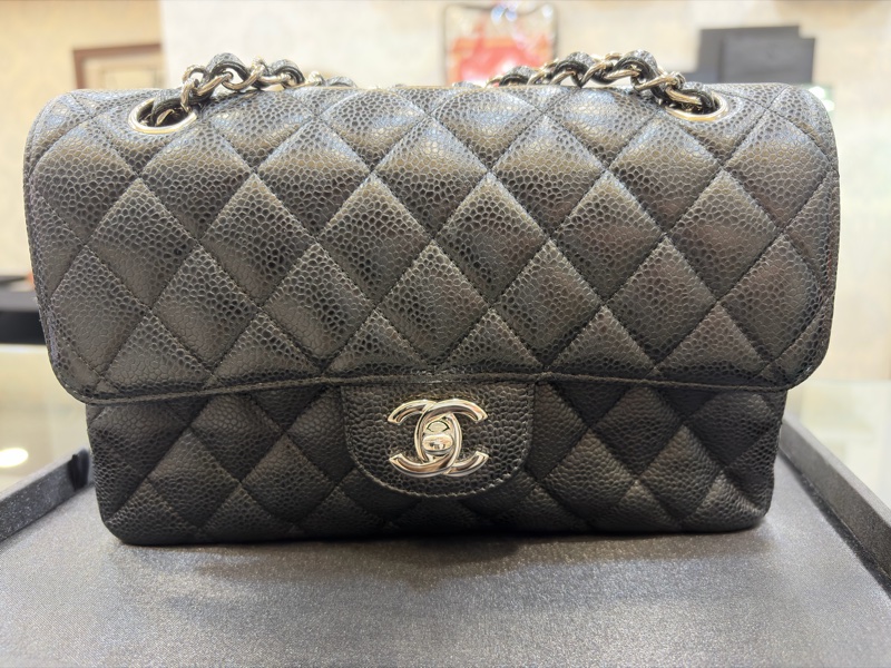 CHANEL CF23 荔枝牛皮銀扣-3