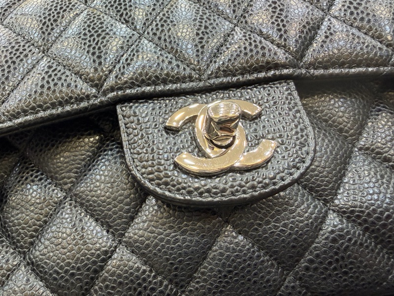 CHANEL CF23 荔枝牛皮銀扣-4