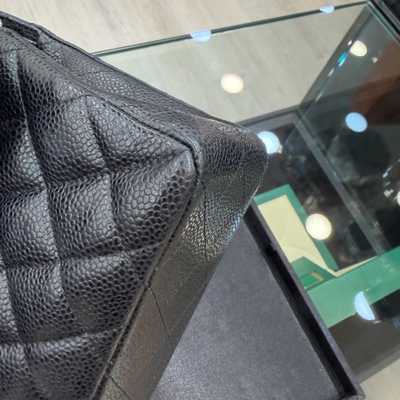 CHANEL CF23 荔枝牛皮銀扣-5