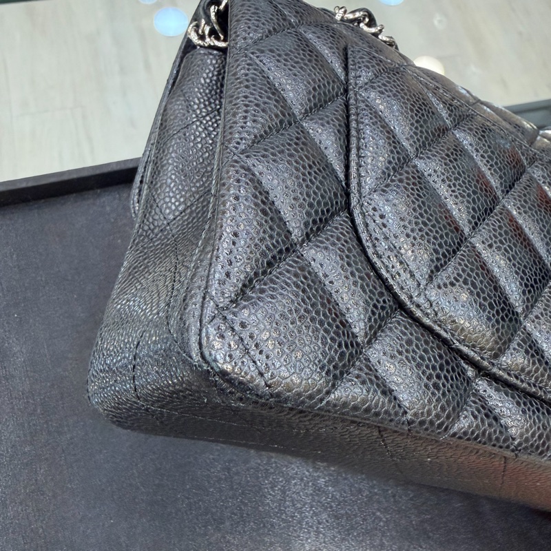 CHANEL CF23 荔枝牛皮銀扣-6