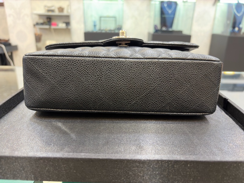CHANEL CF23 荔枝牛皮銀扣-9