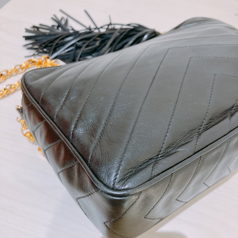 TK2070 香奈兒 小羊皮 中古 黑金手袋 Chanel Vintage Camera Bag Lambskin Black X GHW-7