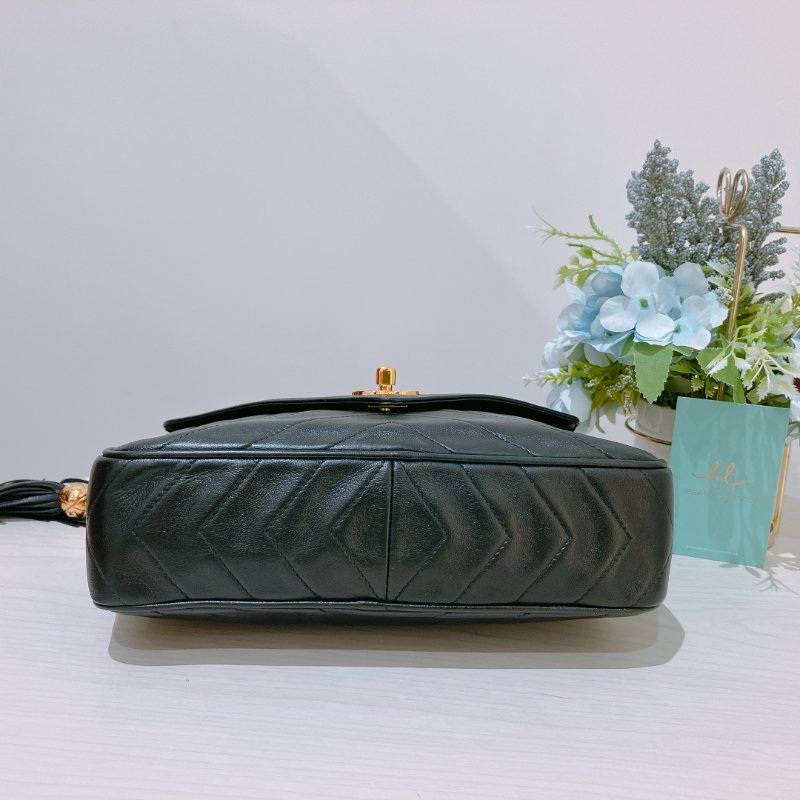 TK2070 香奈兒 小羊皮 中古 黑金手袋 Chanel Vintage Camera Bag Lambskin Black X GHW-12