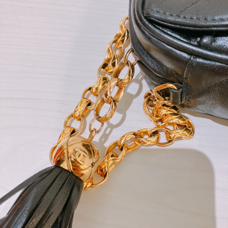 TK2070 香奈兒 小羊皮 中古 黑金手袋 Chanel Vintage Camera Bag Lambskin Black X GHW-16