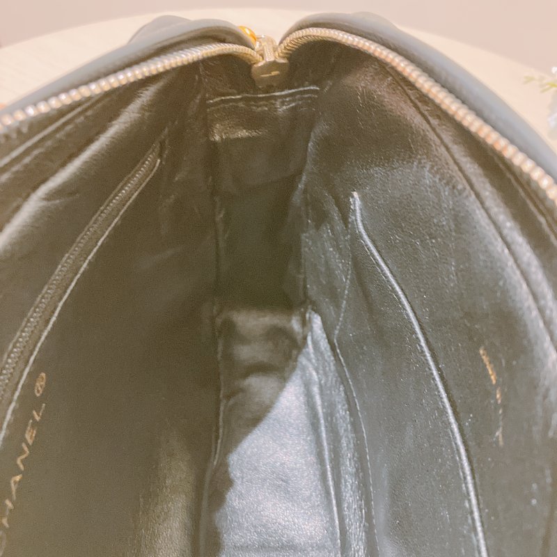 TK2070 香奈兒 小羊皮 中古 黑金手袋 Chanel Vintage Camera Bag Lambskin Black X GHW-26