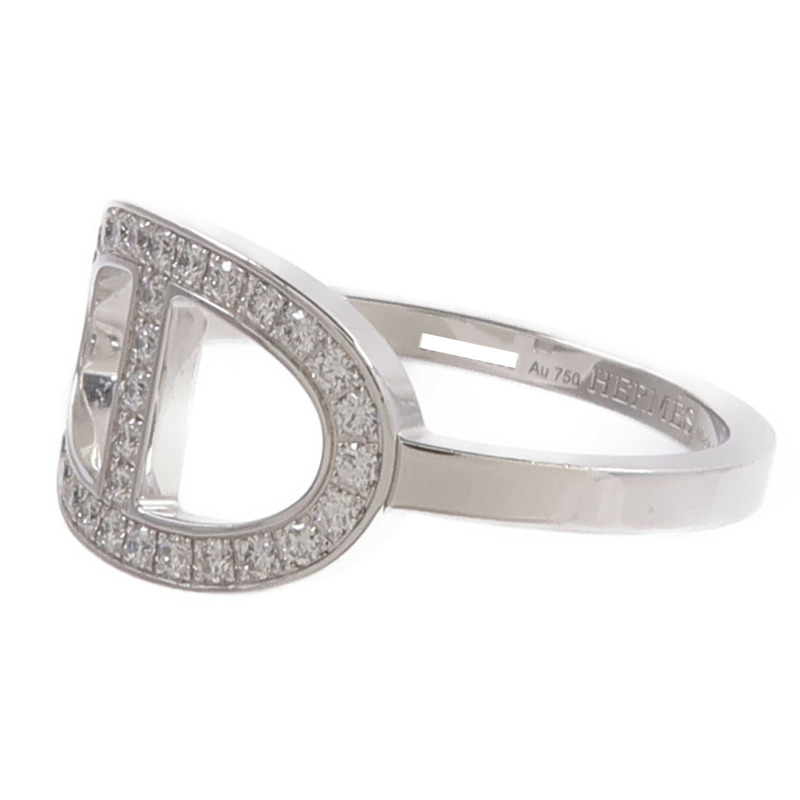 HERMES 18K白金Bague d'ancre Ring鑽石戒指-2