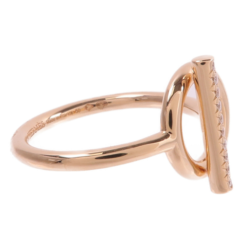 HERMES 18K玫瑰金Echappee Ring鑽石戒指-3