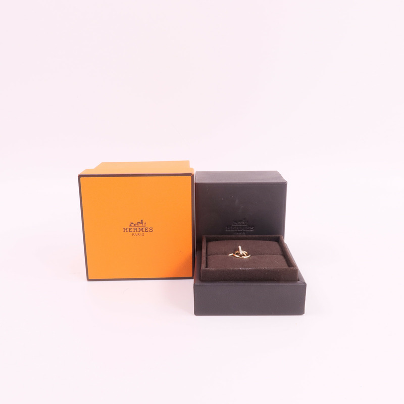 HERMES 18K玫瑰金Echappee Ring鑽石戒指-8
