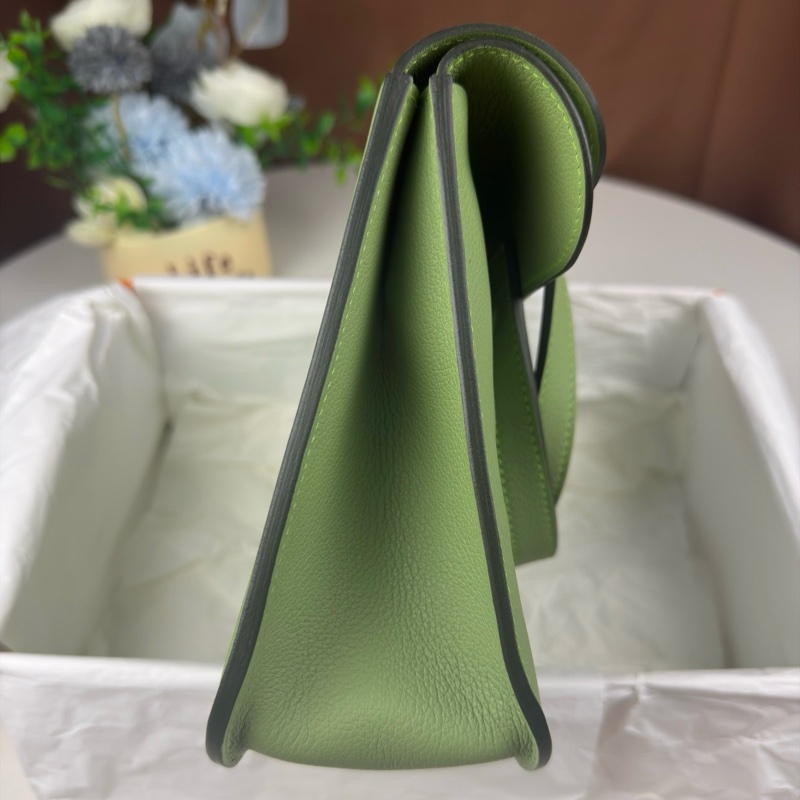 ✨全新 愛馬仕/Hermes 哈喇子25 牛油果綠 Z刻 銀扣💚正品 好成色 未使用-4