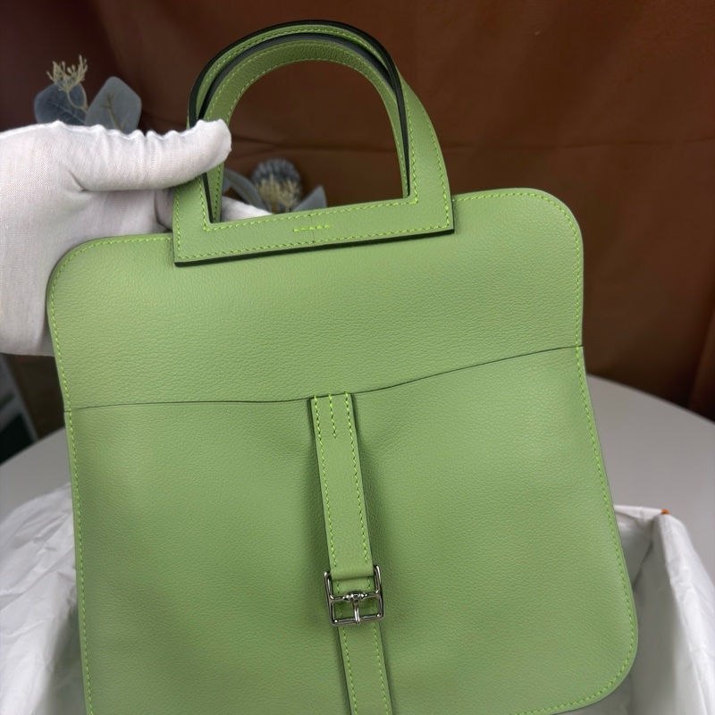 ✨全新 愛馬仕/Hermes 哈喇子25 牛油果綠 Z刻 銀扣💚正品 好成色 未使用-7
