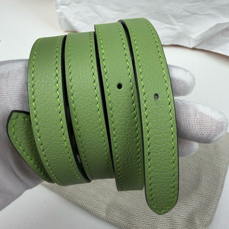✨全新 愛馬仕/Hermes 哈喇子25 牛油果綠 Z刻 銀扣💚正品 好成色 未使用-8