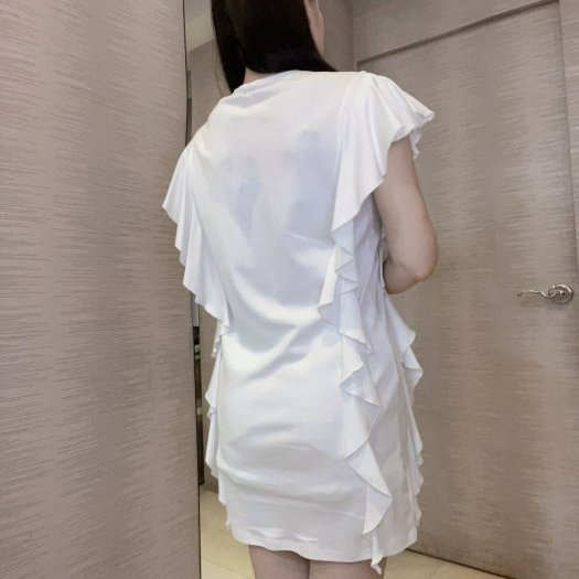 💎Han's house精品服飾💎GIVENCHY 紀梵希 刺繡 Logo 荷葉邊 連身裙 洋裝 現貨 青年款-6