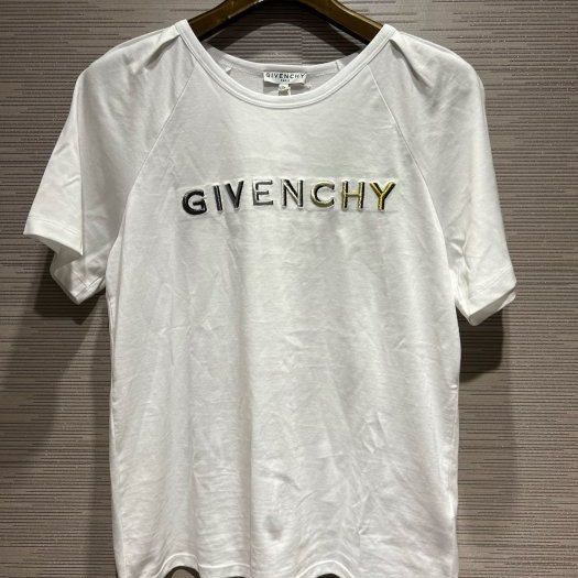 💎Han's house精品服飾💎GIVENCHY 紀梵希 刺繡 LOGO 短T ~ 青年款=女S-M號-0
