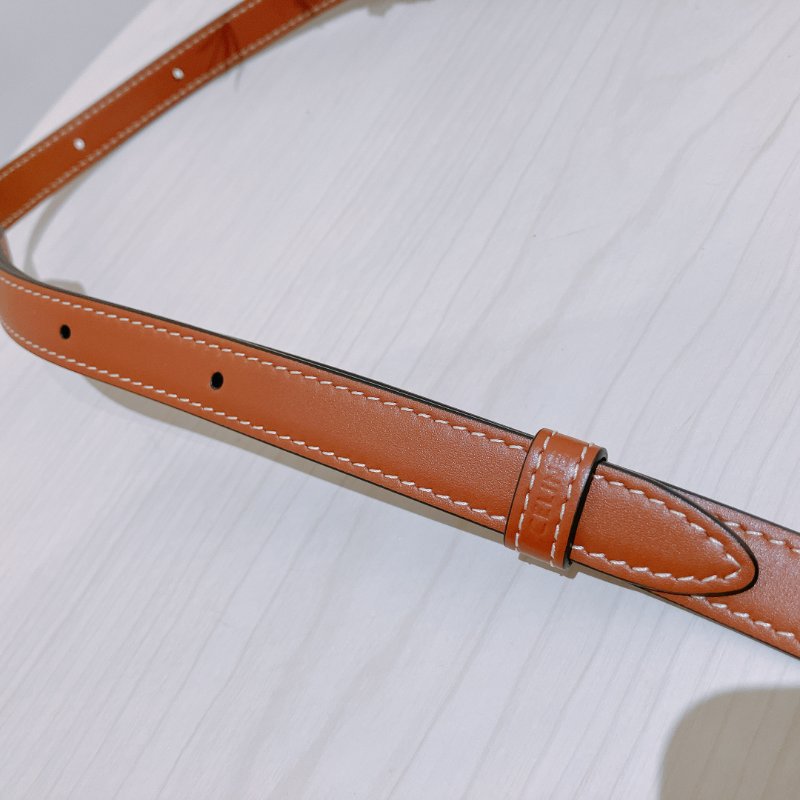 TK2071 賽琳 凱旋門 金扣馬鞍包 Celline Triomphe Teen Besace with Border Tan-25