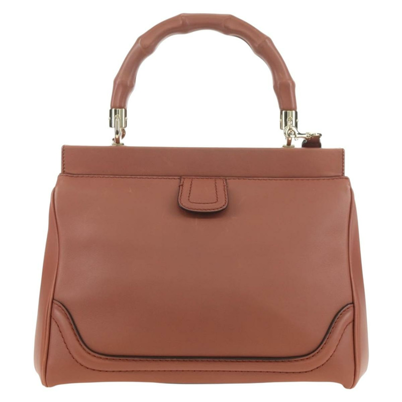 【日本直送】GUCCI 竹節手提包 皮革 兩用 粉金 308385 正品 181722V-1