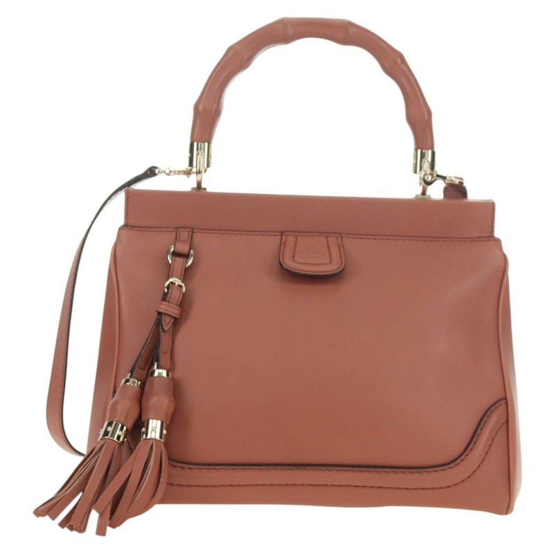 【日本直送】GUCCI 竹節手提包 皮革 兩用 粉金 308385 正品 181722V-12