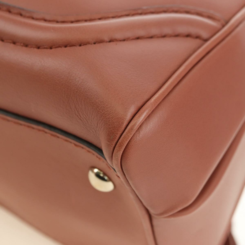 【日本直送】GUCCI 竹節手提包 皮革 兩用 粉金 308385 正品 181722V-17