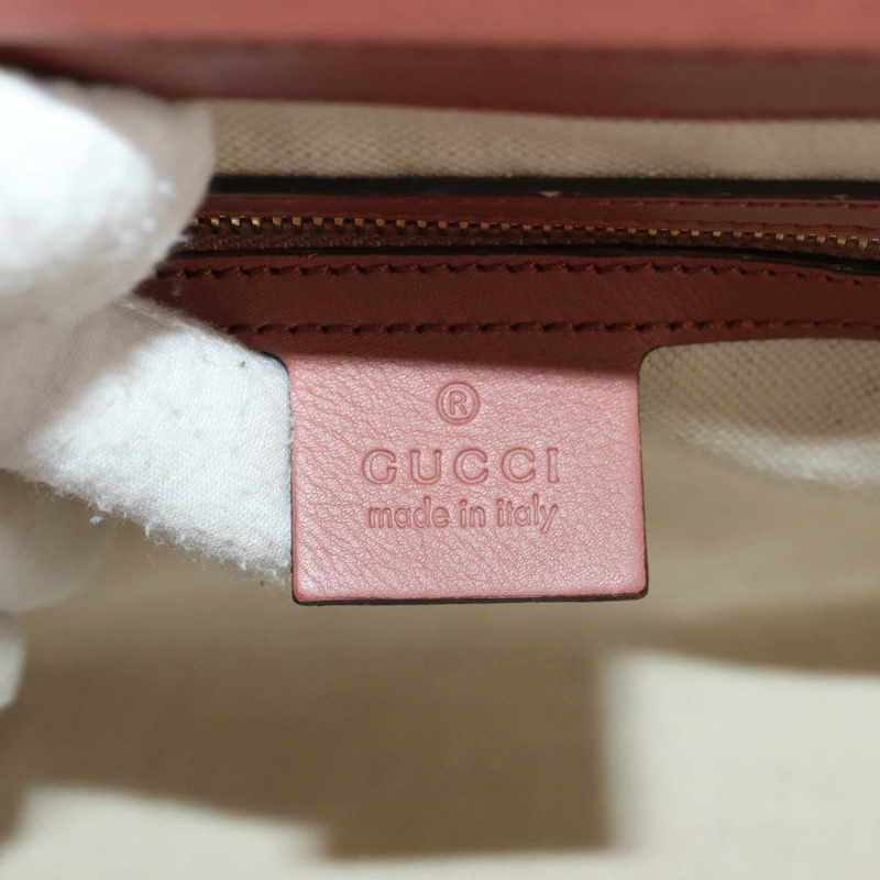 【日本直送】GUCCI 竹節手提包 皮革 兩用 粉金 308385 正品 181722V-24