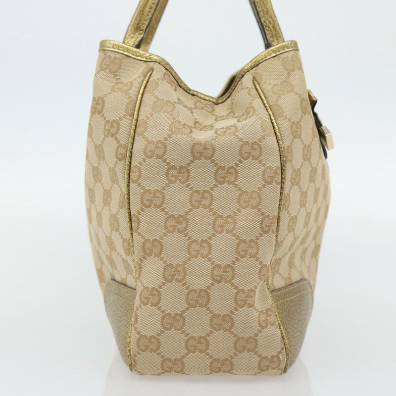 【日本直送】GUCCI GG帆布精美托特包 米色金色 163805 正品 182171A-2