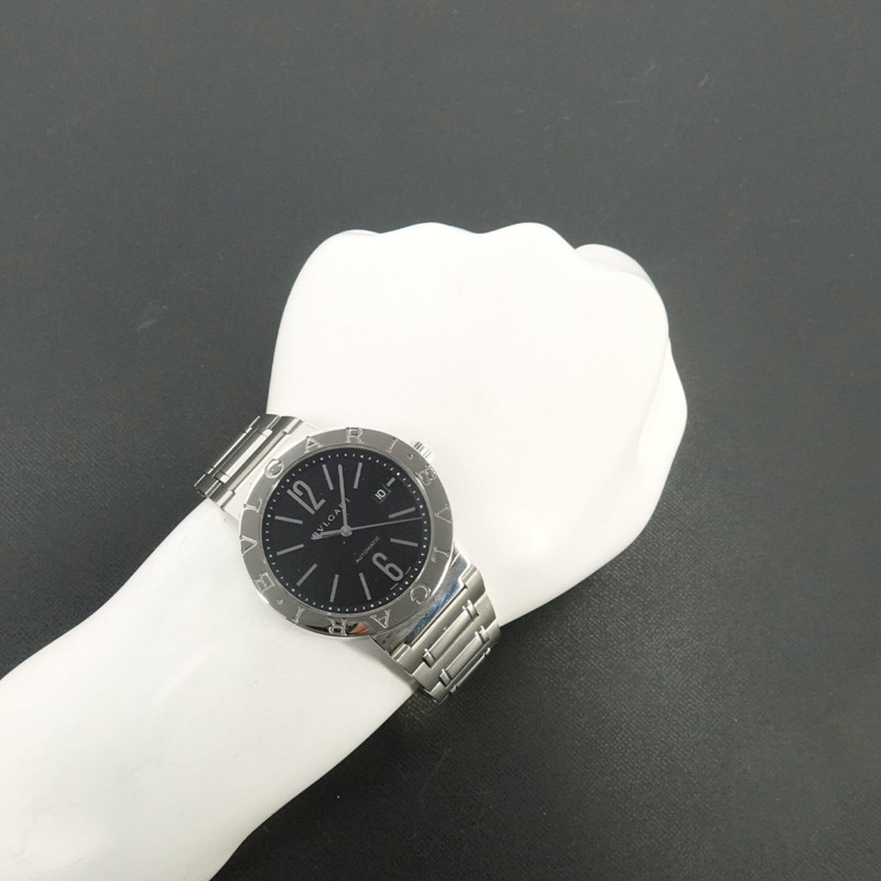 寶格麗 BB42SSAUTO 男士腕錶,日期顯示,黑色,自動上鍊-2
