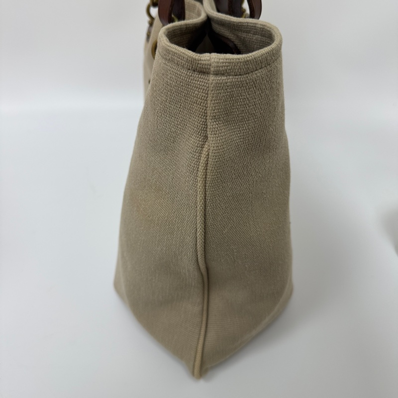 【赫蒂國際精品】BOTTEGA VENETA帆布金釦手腕袋卡其 vintage 二手 中古-8