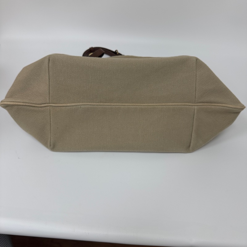 【赫蒂國際精品】BOTTEGA VENETA帆布金釦手腕袋卡其 vintage 二手 中古-9