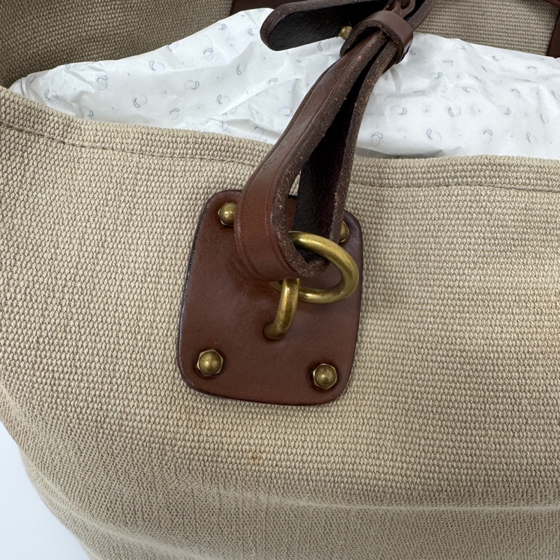 【赫蒂國際精品】BOTTEGA VENETA帆布金釦手腕袋卡其 vintage 二手 中古-16