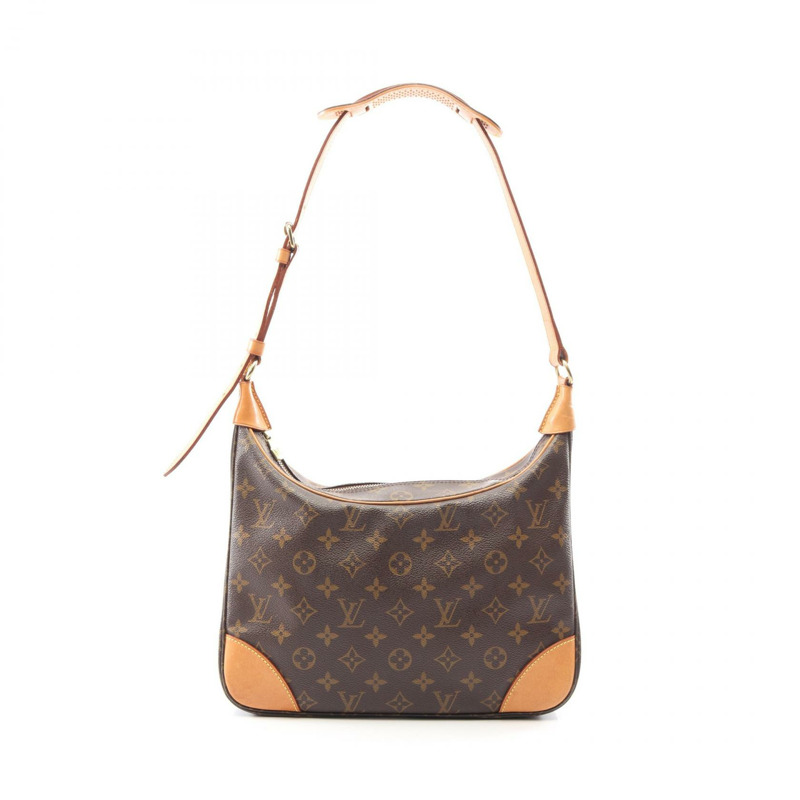 路易威登 Boulogne PM 單肩包 M51265 Monogram 帆布皮革棕色二手-0