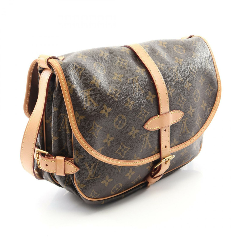 路易威登 Saumur MM 肩斜背包 M40710 Monogram 帆布 二手 LV-1
