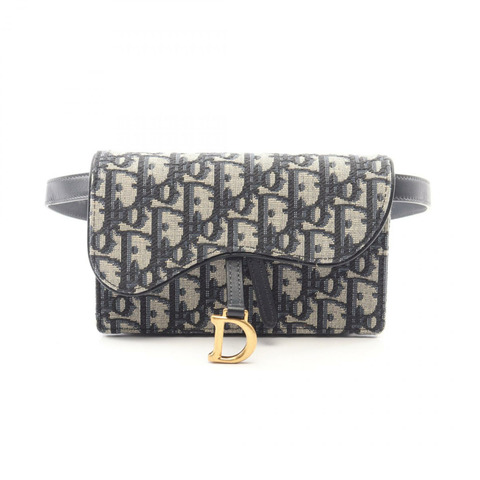 Christian Dior SADDLE Oblique Jacquard Waist bum belt bag S5619CTZQ canvas navy
