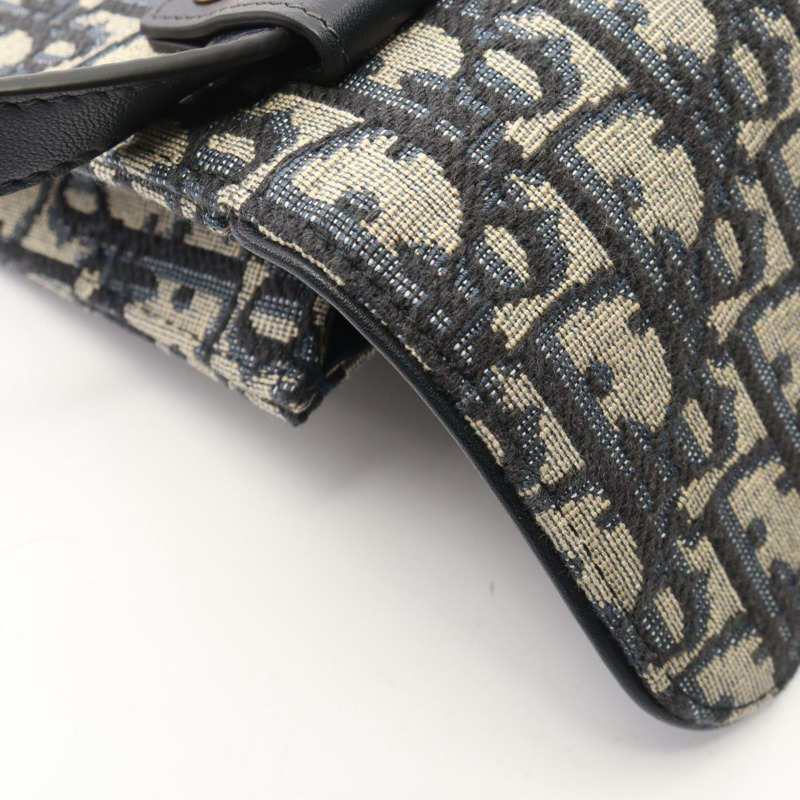 Christian Dior SADDLE Oblique Jacquard Waist bum belt bag S5619CTZQ canvas navy-6