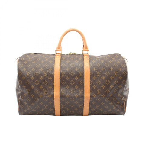 路易威登 Keepall 50 旅行手提包 M41426 Monogram 皮革 棕色 二手