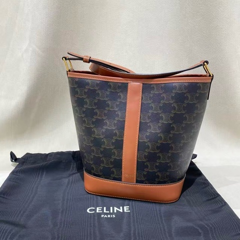 Celine凱旋門老花水桶包小号