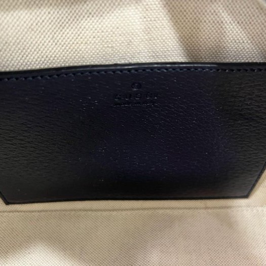 東區正精品㊣GUCCI 681064 PVC 深藍色皮革藍紅藍皮革背帶斜背包相機包 RZ6474-11