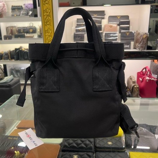 東區正精品㊣BALENCIAGA 644029 ARMY 黑色帆布手提包斜背包小號+黃色迷你後背包吊飾 RZ6479-6