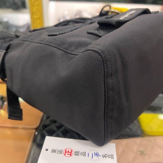 東區正精品㊣BALENCIAGA 644029 ARMY 黑色帆布手提包斜背包小號+黃色迷你後背包吊飾 RZ6479-11