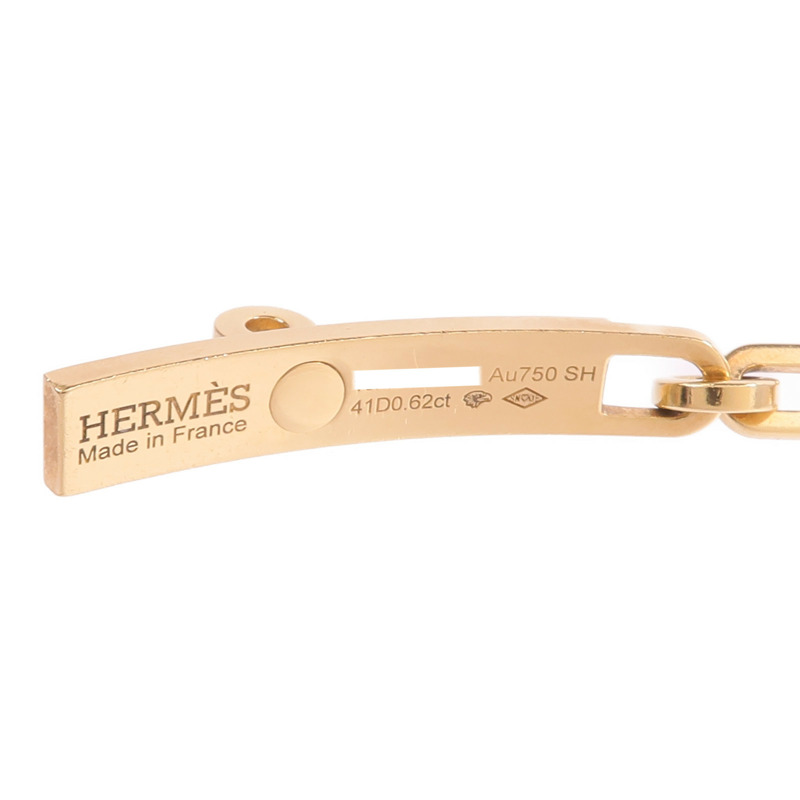 HERMES 18K玫瑰金Kelly Chaine Diamond Bracelet-6